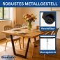 Preview: DanDiBo 2x Tischbeine Metall Schwarz 72 x 72 cm Tischgestell Höhenverstellbar 96668 Tischfüße Möbelfüße Tischkufen Esstisch Beine