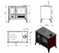 Preview: Kaminofen mit Backfach und Herdplatte 4013 Schwarz Holzofen 8 kW Holz Ofen Mehrfachbelegung Kamin Heizofen Küchenherd