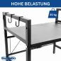 Preview: DanDiBo Verstellbares Küchenregal für Arbeitsplatte Schwarz Stehend 2 Stufig 40-64 cm Regal Küche 96613 Standregal