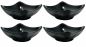 Preview: 4x Dip Bowls Melamine Set Black 755 Snack Bowl Serving Bowl Small Mini Sauce Bowls Soya