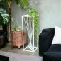 Preview: DanDiBo Flower Stool Metal White Square 70 cm Flower Stand Side Table 96566 Flower Column Design Modern Plant Stand Plant Stool