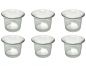 Preview: 6x tealight glasses tealight holder glass tealight glass clear curved 4.5 cm high candle holder