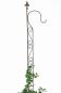Preview: Garden Growth support with one hook Plant support made from metal H-144 cm B-27 cm Stake Black