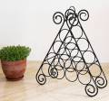 Preview: Wine rack pyramid "KALINA" - made from metal holds 10 bottles bottel stand shelf