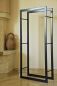 Preview: Firewood rack Firewood stand 100cm Black 80009 Basket for firewood Shelf for firewood Firewood holder Shelf
