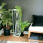 Preview: DanDiBo Blumenhocker Metall Weiß Eckig 100 cm Blumenständer Beistelltisch 96568 Blumensäule Pflanzenständer Pflanzenhocker Design Modern