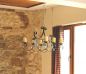 Preview: Kronleuchter Metall Antik Schloss 60cm Kerzenhalter Kerzenständer Hängeleuchter