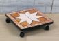 Preview: DanDiBo Blumenroller Mosaik 30 cm eckig 12026 Pflanzenroller Pflanzroller Viereckig Rollenuntersetzer