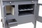 Preview: Kaminofen mit Backfach und Herdplatte Retro Eco Schwarz Rechts Holzofen 7 kW Kamin Ofen Holz Werkstattofen Hüttenofen Heizofen Gartenofen