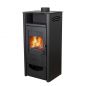 Preview: EEK A ABC Quadro Black wood-burning stove 9.5 kW with multiple occupancy Fireplace Stove Wood-burning stove Wood workshop stove Heating stove