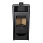 Preview: EEK A ABC Quadro Black wood-burning stove 9.5 kW with multiple occupancy Fireplace Stove Wood-burning stove Wood workshop stove Heating stove