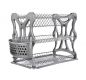 Preview: DanDiBo draining rack crockery 3 tiers draining rack 72434 draining basket draining rack draining tray dish drainer with trivet and cutlery basket