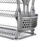 Preview: DanDiBo draining rack crockery 3 tiers draining rack 72434 draining basket draining rack draining tray dish drainer with trivet and cutlery basket