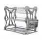 Preview: DanDiBo draining rack crockery 3 tiers draining rack 72434 draining basket draining rack draining tray dish drainer with trivet and cutlery basket