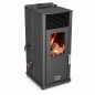 Preview: Babas Eco Hybridofen Pellets und Holz Kombiofen Kaminofen 8 kW Pelletofen ohne Strom Schwarz Holzofen Holz Ofen Kamin