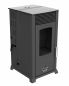 Preview: Babas Eco Hybridofen Pellets und Holz Kombiofen Kaminofen 8 kW Pelletofen ohne Strom Schwarz Holzofen Holz Ofen Kamin