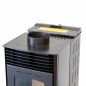 Preview: Baba’s Eco Mini Plus Panoramic Hybrid Stove Pellet and Wood Combination Stove Fireplace Stove 8 kW Pellet Stove Without Electricity Black Wood-Burning Stove Wood Stove Fireplace