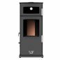 Preview: Babas Gold Hybridofen Pellets und Holz Kombiofen Kaminofen mit Backfach 12 kW Schwarz Holzofen Holz Ofen Kamin