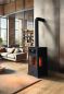 Preview: Babas Gold Plus Hybridofen Pellets und Holz Kombiofen Kaminofen mit Backfach Panorama 12 kW Schwarz Holzofen Holz Ofen Kamin