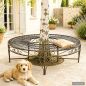 Preview: DanDiBo Baumbank Rund Metall Braun Wetterfest Ø 135 cm Baumbank 96188 Gartenbank Parkbank Sitzbank