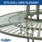 Preview: DanDiBo Baumbank Rund Metall Wetterfest Grau 96590 Rundbank ø 120 cm Gartenbank Sitzbank Bank Garten Antik