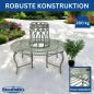 Preview: DanDiBo Baumbank Rund Metall Wetterfest Grau 96590 Rundbank ø 120 cm Gartenbank Sitzbank Bank Garten Antik