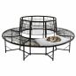 Preview: DanDiBo Baumbank Rund Wetterfest Metall D-200cm 96723 Gartenbank Rundbank Sitzbank Bank Schmiedeeisen Parkbank