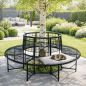 Preview: DanDiBo Baumbank Rund Wetterfest Metall D-200cm 96723 Gartenbank Rundbank Sitzbank Bank Schmiedeeisen Parkbank