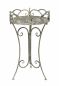 Preview: DanDiBo Beistelltisch Metall Rund Garten Grau Antik 96113 Tisch H-70cm D-40 cm Gartentisch Bistrotisch Bartisch