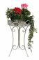 Preview: DanDiBo Beistelltisch Metall Rund Garten Grau Antik 96113 Tisch H-70cm D-40 cm Gartentisch Bistrotisch Bartisch