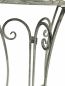 Preview: DanDiBo Beistelltisch Metall Rund Garten Grau Antik 96113 Tisch H-70cm D-40 cm Gartentisch Bistrotisch Bartisch