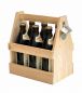 Preview: DanDiBo Flaschenträger 6 Flaschen Holz Bierträger mit Flaschenöffner 93945 Männerhandtasche