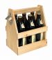 Preview: DanDiBo Flaschenträger 6 Flaschen Holz Bierträger mit Flaschenöffner 93945 Männerhandtasche