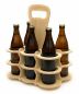 Preview: DanDiBo wooden beer carrier 6 bottles bottle carrier 96143 bottle basket men's handbag beer