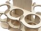 Preview: DanDiBo wooden beer carrier 6 bottles bottle carrier 96143 bottle basket men's handbag beer