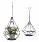 Preview: DanDiBo Blumenampel Innen Metall Wand Hängepflanzen 64 cm & 82 cm 96075 2er Set mit Tür 6 Ecken Pflanzenhänger Blumenhänger Topfhänger Blumen Blumentopfhänger Hängetopf