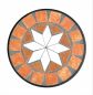Preview: Blumenhocker Merano Mosaik 12014 Blumenständer 20cm Hocker Rund Beistelltisch