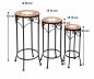 Preview: Blumenhocker Merano Mosaik 3er Set 12011 Blumenständer 46 ,54, 62cm Hocker Rund
