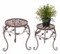 Preview: DanDiBo Flower Stool Metal Brown Set of 2 Flower Stands 93992 Flower Column Antique Plant Stand Plant Stool