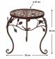 Preview: DanDiBo Blumenhocker Metall Braun 30 cm Blumenständer 93992 M Blumensäule Antik Pflanzenständer Pflanzenhocker