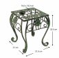 Preview: Flower Stool Metal Green Square Set of 3 Flower Stands 96007 Flower Column Modern Plant Stand Plant Stool Vintage