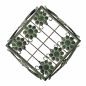 Preview: Flower Stool Metal Green Angular 25 cm Flower Stand 96007 S Flower Column Modern Plant Stand Plant Stool Vintage