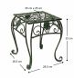 Preview: Flower Stool Metal Green Square Set of 3 Flower Stands 96007 Flower Column Modern Plant Stand Plant Stool Vintage