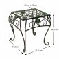 Preview: Flower Stool Metal Green Square Set of 3 Flower Stands 96007 Flower Column Modern Plant Stand Plant Stool Vintage