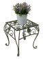 Preview: Flower Stool Metal Green Square 34 cm Flower Stand 96007 L Flower Column Modern Plant Stand Plant Stool Vintage