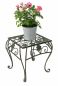 Preview: Flower Stool Metal Green Square 34 cm Flower Stand 96007 L Flower Column Modern Plant Stand Plant Stool Vintage