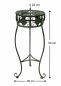 Preview: Blumenhocker Metall Grün Rund Blumenständer 96008 3er Set Blumensäule Antik Pflanzenständer Pflanzenhocker Vintage