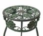 Preview: Blumenhocker Metall Grün Rund 50 cm Blumenständer 96008 S Blumensäule Antik Pflanzenständer Pflanzenhocker Vintage