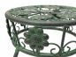 Preview: Blumenhocker Metall Grün Rund 50 cm Blumenständer 96008 S Blumensäule Antik Pflanzenständer Pflanzenhocker Vintage