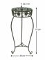 Preview: Blumenhocker Metall Grün Rund Blumenständer 96008 3er Set Blumensäule Antik Pflanzenständer Pflanzenhocker Vintage
